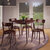 Winsome Wood Pauline Collection 5-Piece Dining Table with H-Leg Chairs, Walnut 