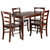 Winsome Wood Inglewood Collection 5-Piece Dining Table with Ladder-back Chairs, Walnut 5-Piece Set w/ Ladder Back Chairs Product View