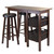 Winsome Wood Egan 5pc Breakfast Table with 2 Baskets and 2 Swivel Seat PVC Stools in Antique Walnut / Chocolate