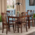 Winsome Wood Inglewood Collection 5-Piece Dining Table with Key Hole Back Chairs, Walnut