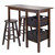 Winsome Wood Egan 5pc Table with 2 - 24" Square Legs Stools and 2 Baskets in Antique Walnut
