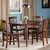 Winsome Wood Shaye Collection 5-Piece Dining Table with Slat Back Chairs, Walnut