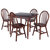 Winsome Wood Mornay Collection 5-Piece Dining Table with Windsor Chairs, Walnut 5-Piece Set w/ Windsor Chairs Product View