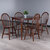 Winsome Wood Mornay Collection 5-Piece Dining Table with Windsor Chairs, Walnut