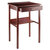 Winsome Wood Ronald Collection High Desk, Walnut Opened View