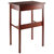 Winsome Wood Ronald Collection High Desk, Walnut Angle Back View