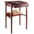 Winsome Wood Ronald Collection High Desk, Walnut Opened Prop View