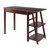 Winsome Wood Aldric Collection Writing Desk, Walnut Angle Back View
