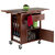 Winsome Wood Gregory Collection Extendable Top Kitchen Cart, Walnut Prop View