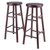 Winsome Wood Shelby Collection 2-Piece Swivel Seat Bar Height Stool Set, Walnut