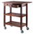 Winsome Woods Jonathan Portable Wooden Kitchen Cart in Walnut Finish