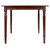 Winsome Wood Mornay Collection Square Dining Table, Walnut Front View