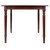 Winsome Wood Mornay Collection Square Dining Table, Walnut Side View
