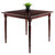 Winsome Wood Mornay Collection Square Dining Table, Walnut Prop View