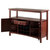 Winsome Wood Colby Collection Buffet Cabinet, Walnut Opened View