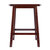 Winsome Wood Katashi Collection Fan Shape Counter Stool, Walnut Counter Stool Front View