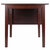 Winsome Wood Perrone Collection Drop Leaf Dining Table, Walnut Back View