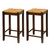 Winsome Wood 24" Bar Stool with Woven Rush Seat  and Walnut Finish