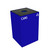 Witt 24 Gallon Geocube Indoor Recycling Container, Round Opening with Cans & Bottles Decals, Blue