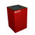 Witt 24 Gallon Geocube Indoor Recycling Container, Square Opening with Waste & Recycle Decals, Scarlet