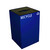 Witt 24 Gallon Geocube Indoor Recycling Container, Combo Round & Slot Opening with 2 Recycle Decals, Blue