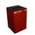 Witt 24 Gallon Geocube Indoor Recycling Container, Combo Round & Slot Opening with 2 Recycle Decals, Scarlet