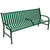 60" Green Bench with Center Arm Rest